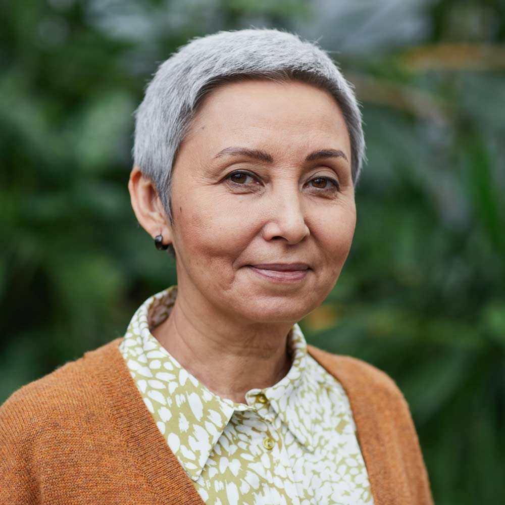 Older woman smiling at the camera