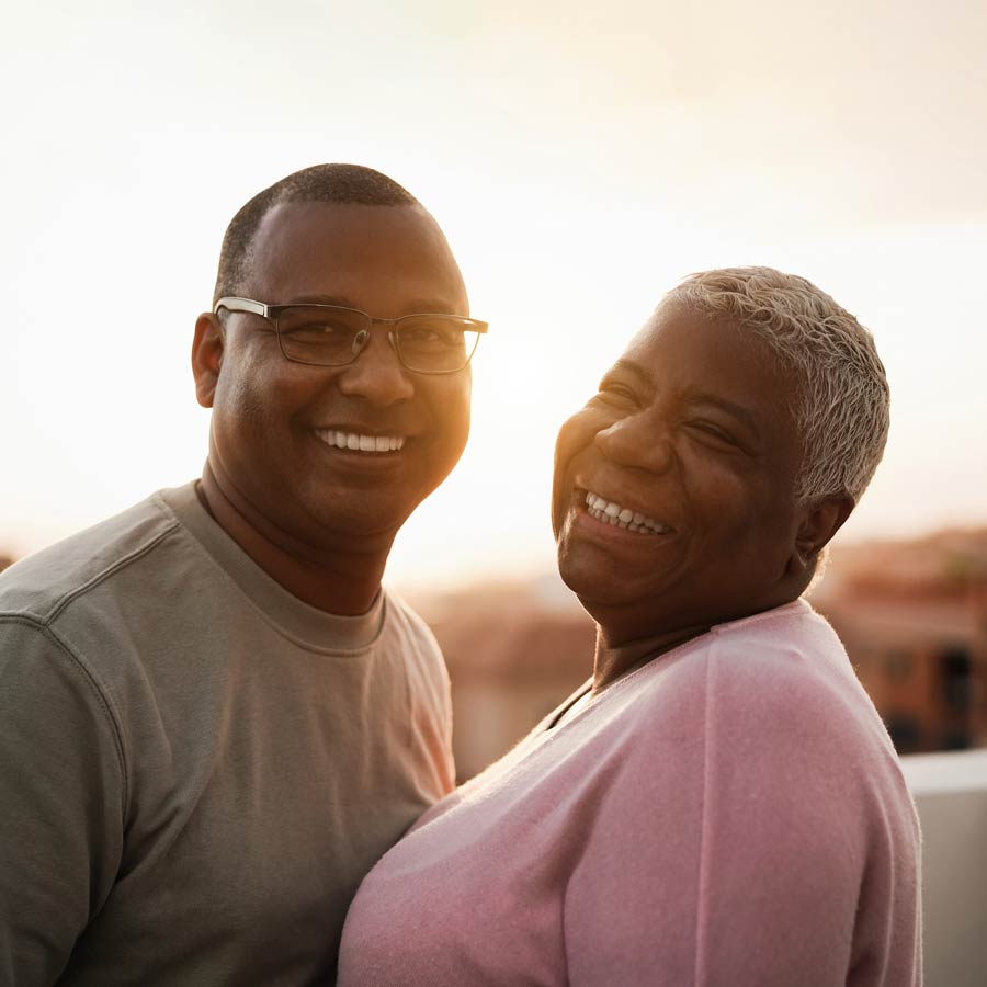 Senior man smiling